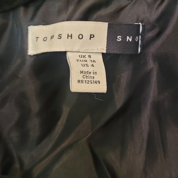 Topshop Sno Ski Jacket Foil Silver and Black - Picture 10 of 11